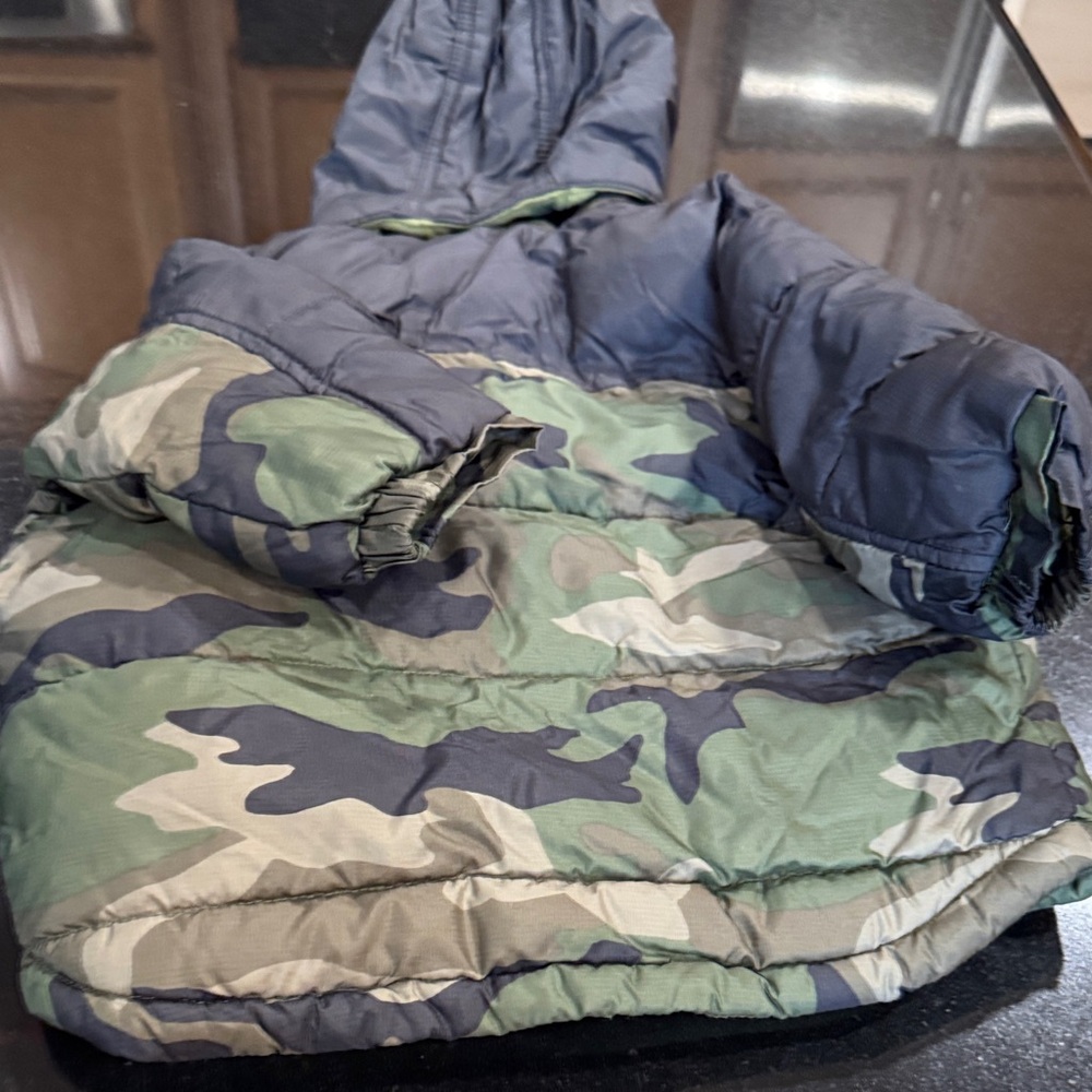Boys Green and Black Camouflage Jacket - Picture 10 of 11